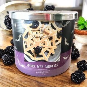 🆕40+ Hrs Spider Web Pancakes 3 Wick Candle